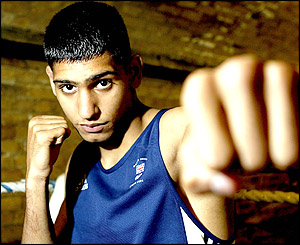 Amir Khan arrived at the Athens Olympics as Team GB's sole boxing representative