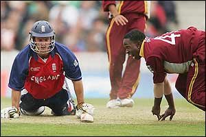 Andy Strauss is run out