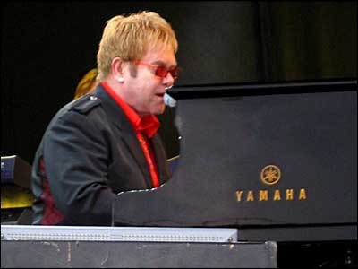 Elton John live at Portman Road