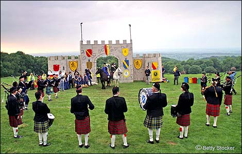 The opening ceremony of the Cotswold Olimpicks, taken by local photographer Betty Stocker