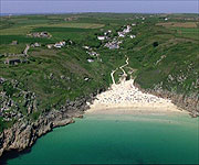 The beautiful cove of Porthcurno