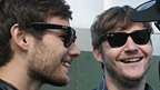 Kids In Glass Houses looking relaxed before Radio 1/NME Stage set
