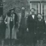 From left to right: Artin Cornish, Norma Cornish, Mr. and Mrs. Roberts, Norman Horlock, Lowfield Farm, 1940