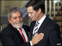 Lula com premiê holandês Jan Peter Balkenende