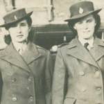 Sylvia( on left) and Doreen. Taken Spring 1942 at Bridgewater Landarmy Training College