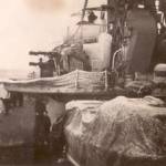 The deck of HMS Kent starting to ice up