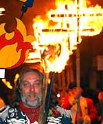 The 17 burning crosses serve as a reminder