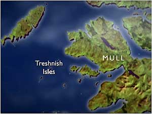 Treshnish and Staffa map