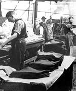 Hatters at Hatton's hat factory