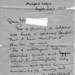 Mum's Wage Increase Letter - 7/6p to 10/-shillings per week.