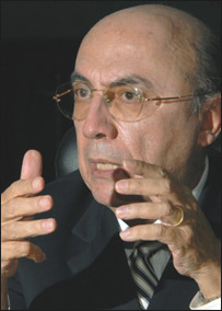 O presidente do Banco Central, Henrique Meirelles