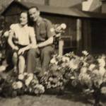 Ellinor & Taff on our engagement day in 1946 in Bramscha
