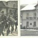 On the right, our billets in Trieben, on the left, German troops marching in. Both photos were taken in 1936.
