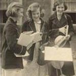With Queen Anne's School friends at the beginning of the War - I am the one in the middle.