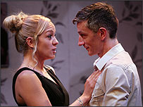 A scene from Orphans - Actress Claire-Louise Cordwell plays Helen and Jonathan McGuinness plays Danny