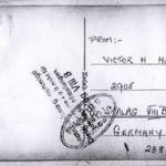 Postcard sent to parents of Harry Kirk alias Vic Hunter