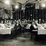 1942 - Christmas party in the Hollerith Department at Edger Allen & Co., Tinsley, Sheffield. Renee Kelley at the head of right hand table.