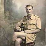 September 10, 1943 - The hand coloured photograph of Sergent Arthur Ward in ‘Khaki Drill’ Uniform taken in a studio in Catania, Sicily
