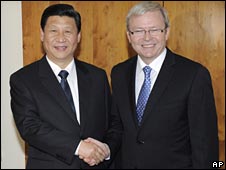Xi Jinping and Kevin Rudd