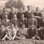 Charles Hope, second left from top, and colleagues from Number 5 Maintenance Unit, Signals Section at RAF Kemble in 1945