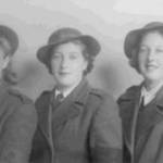 Ruth, Mary and Hannah Bennett in their Land Army uniforms.