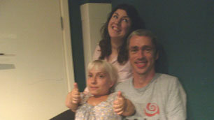 Mat, Kiruna and producer Emma Tracey