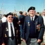 Sunday 26 June 2005. Gordon Hunter (left) and Alan Aitkenhead (right) enjoying the WW2 commemorations at Whitehaven, Cumbria. Gordon and Alan marched in the WW2 ‘Victory Parade’ that day. They are both Normandy Veterans. [Photograph by Joseph Ritson]