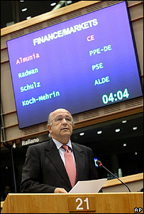 O comissário europeu para Assuntos Econômicos, Joaquín Almunia (arquivo)
