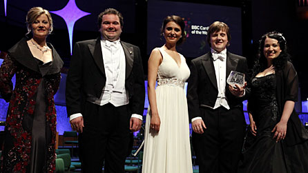 Helen Sherman, John Pierce, Valentina Nafornita, Andrei Bondarenko and Susanne Braunsteffer, competitors in concert 3. Photo © Brian Tarr