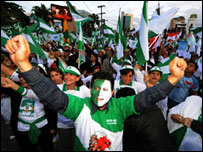 protesto em Santa Cruz pela autonomia do departamento