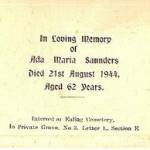 Memorial card