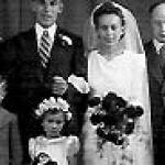 Joan on her wedding day in August 1944.