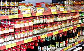 Shelves at Wing Yip