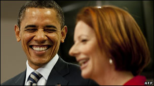Julia Gillard and Barack Obama