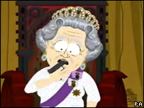 Rainha britânica em episódio de 'South Park'