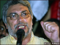 O candidato à Presidência do Paraguai Fernando Lugo