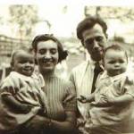 Olaf and Miriam Chapman, with their twins Elizabeth and Sheilia, shortly before Olaf enlisted on June 14th, 1940