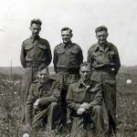 Bernard, Dono, George, Harold and myself (George Beck) taken at back of billet.