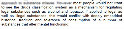 Screengrab of Home Office drug documents