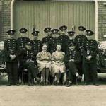 Harry Chambers with his colleagues who he fought fires with during the war