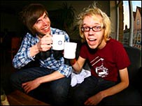 Sunny and Dan from In An Emergency Dial, Norwich gig promoters