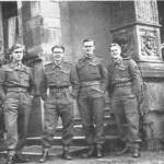 Education Office Staff, Ochtrup, 1945. Left to right: Lieutenant Kirk, Private Norman Ellis, Sergeant Jones and Lance Corporal Roberts