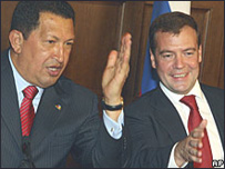 Hugo Chávez e Dmitri Medvedev