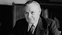 Conscript miners became known as 'Bevin Boys', after the Minster of Labour Ernest Bevin, pictured here in 1940