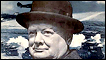 Winston Churchill on a wartime poster