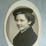 Photograph of Wendy when she joined WRNS at 17. Stationed at Devonport, Motor Transport Duties