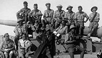 A group of British soliders in Libya before the fall of Tobruk