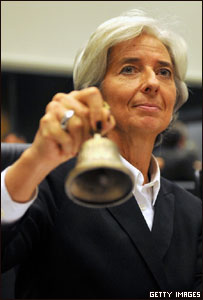 Ministra das Finanças francesa, Christine Lagarde, abriu a sessão em Luxemburgo 