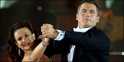 Darren Gough with his dance partner Lilia Kopylova