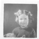 Myself in January 1943, aged 4, taken in Wellsteed's store, Broad Street, Reading.